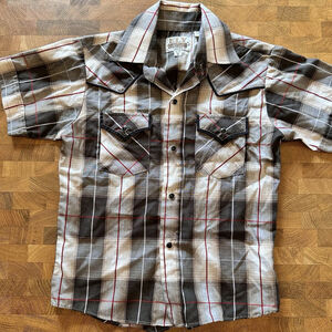 Toddler Ely Cattleman Pearl Snap Short Sleeve Western Shirt Size 6-8(Small)